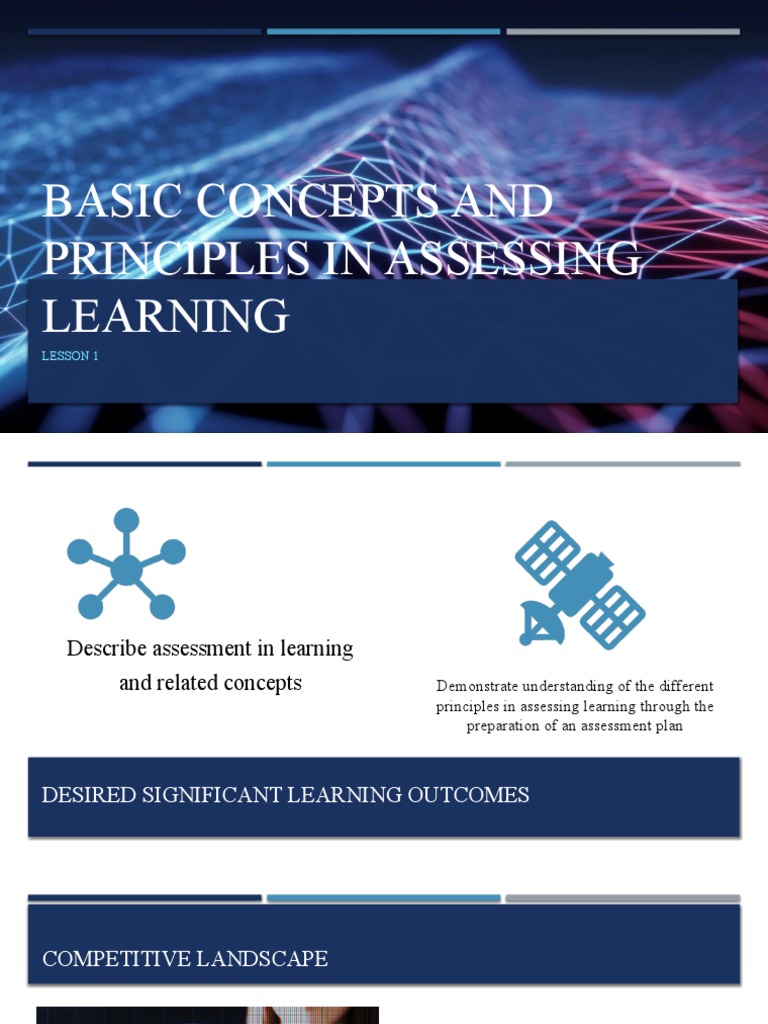 Lesson 1 Basic Concepts and Principles in Assessing Learning | Download ...