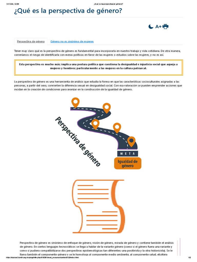 ¿Qué es la perspectiva de género_ PDF Género Estudios de género
