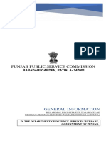 Notification PPSC District Defence Services Welfare Officer Group A Posts