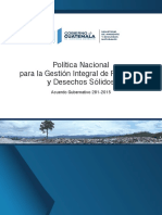 AG 281 2015 Politica Nacional Gestion Integral de Residuos y Desechos Solidos