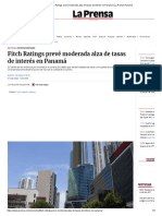 Fitch Ratings Prevé Moderada Alza de Tasas de Interés en Panamá - La Prensa Panamá