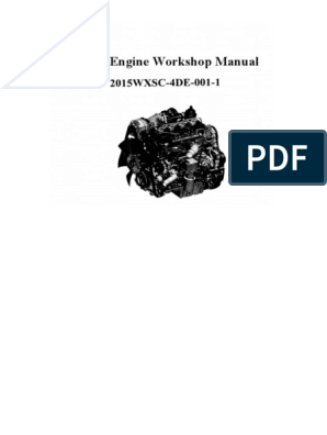 2.7CTI Engine Workshop Manual PDF, PDF, Diesel Engine