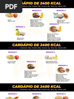 Cardápio Dieta 1500 Kcal Diário | PDF | Alimentos | Culinária
