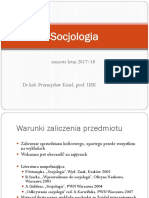Socjologia Ogólna - Lato 2017-18 PDF