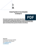 Curso Especialista Automação 4.0 Conteúdo Programático