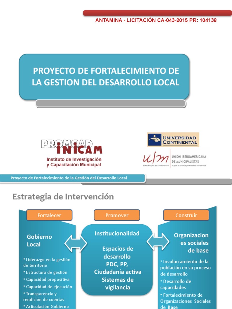 Estrategias de Desarrollo Local Antamina | PDF | Responsabilidad ...