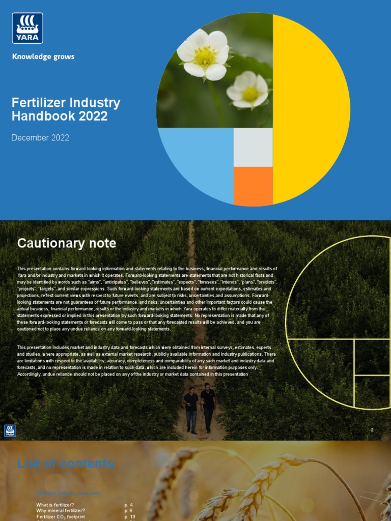 Fertilizer Industry Handbook 2022 PDF PDF Fertilizer Plant Nutrition