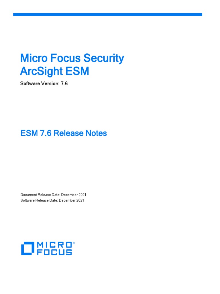 Arcsight Esm 7.6 Release Notes | PDF | Command Line Interface | Windows 10