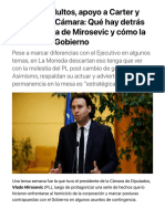 Crítica A Indultos, Apoyo A Carter y Orden en La Cámara: Qué Hay Detrás de La Agenda de Mirosevic y Cómo La Miran en El Gobierno - Emol