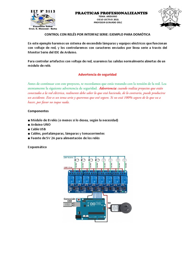 Control de Relés con Arduino | PDF | Relé | Arduino