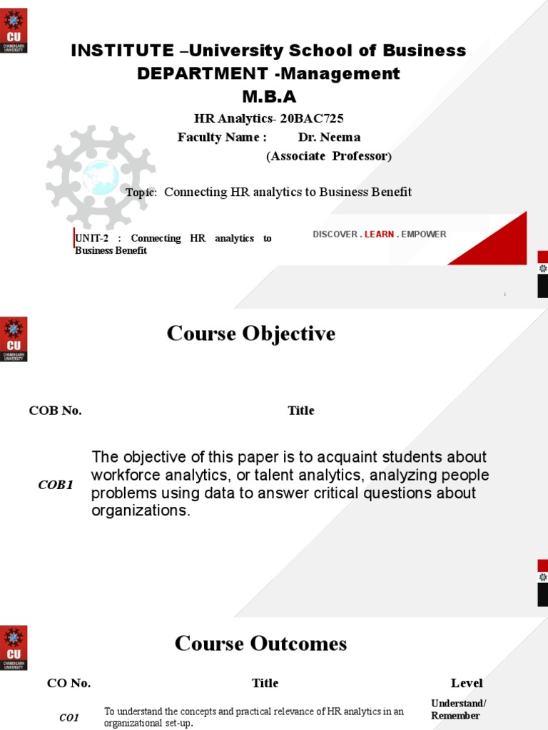 Connecting HR Analytics To Business Benefits | PDF | Analytics | Employment