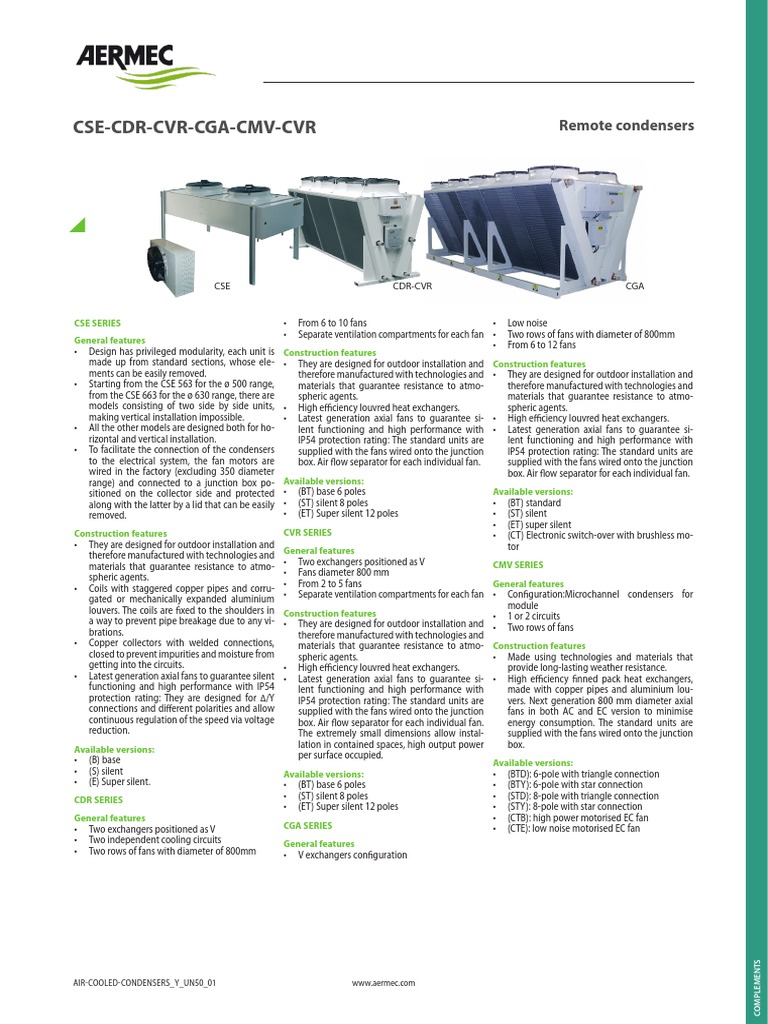 Air-Cooled-Condensers y Un50 01 PDF | PDF | Heat Exchanger | Mains ...