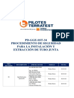 PD-GGE-SST-34 Procedimiento de Seguridad para Instalación y Extracción de Tubo Junta