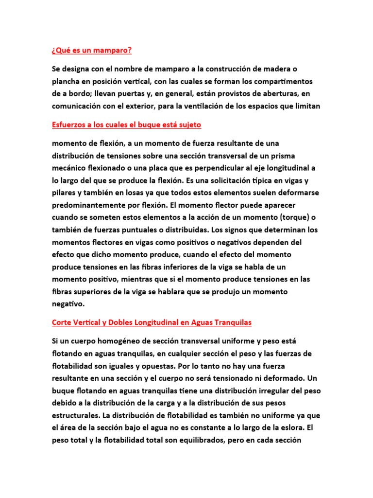 Qué Es Un Mamparo | PDF | Viga (Estructura) | Ciencias fisicas