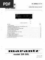 Marantz SR 50 L Service Manual PDF