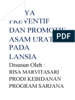 UPAYA PREVENTIF DAN PROMOTIF ASAM URAT PADA LANSIA