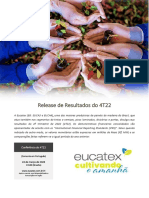 Press Release Do Resultado Da Eucatex Do 4T22