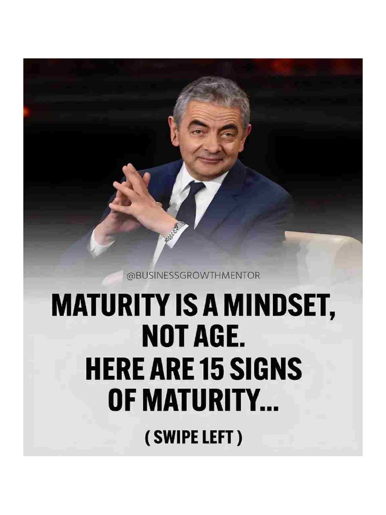 15 signs of maturity pdf