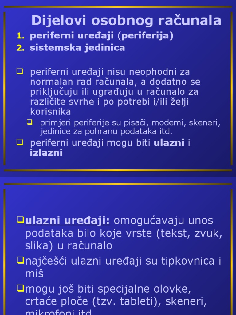 2.dijelovi Racunala | PDF