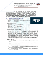 TDR de La Municipio Jefe de Cuadrilla