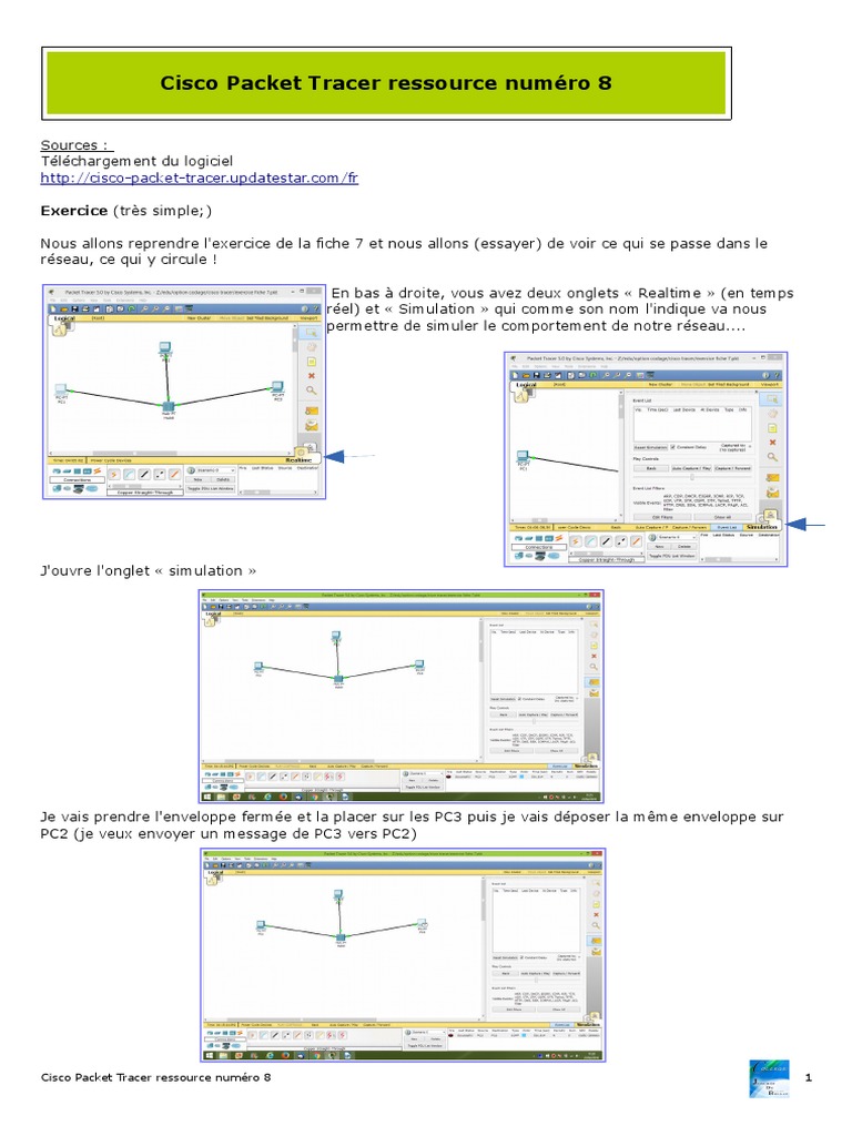 Simulation de Réseau avec Packet Tracer 8 | PDF | Protocoles Internet ...