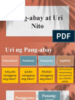 Uri NG Pang-Abay (Panggaano, Panang-Ayon, Pananggi, Pang-Agam)