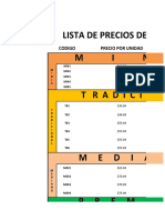 Lista de Precis Arreglos Mod