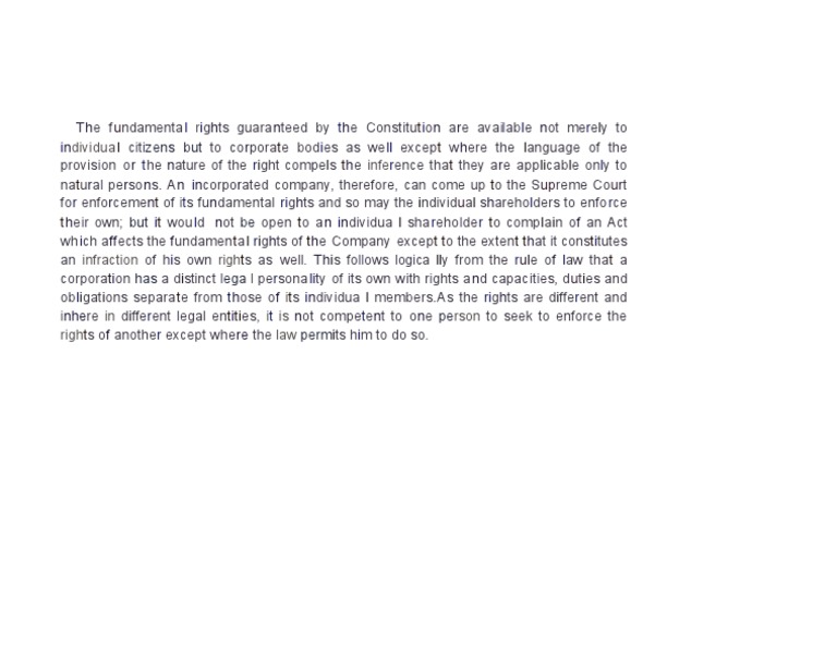 Which Fundamental Right Is Protected In This Excerpt