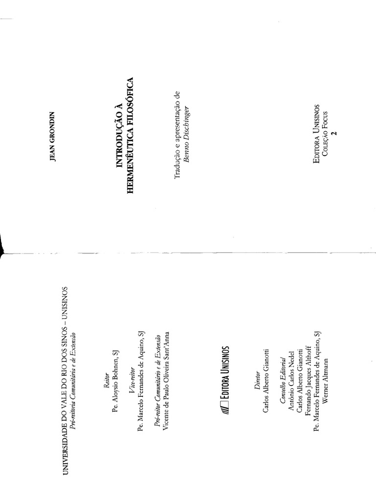 Grondin Introdução e Apresentação PDF