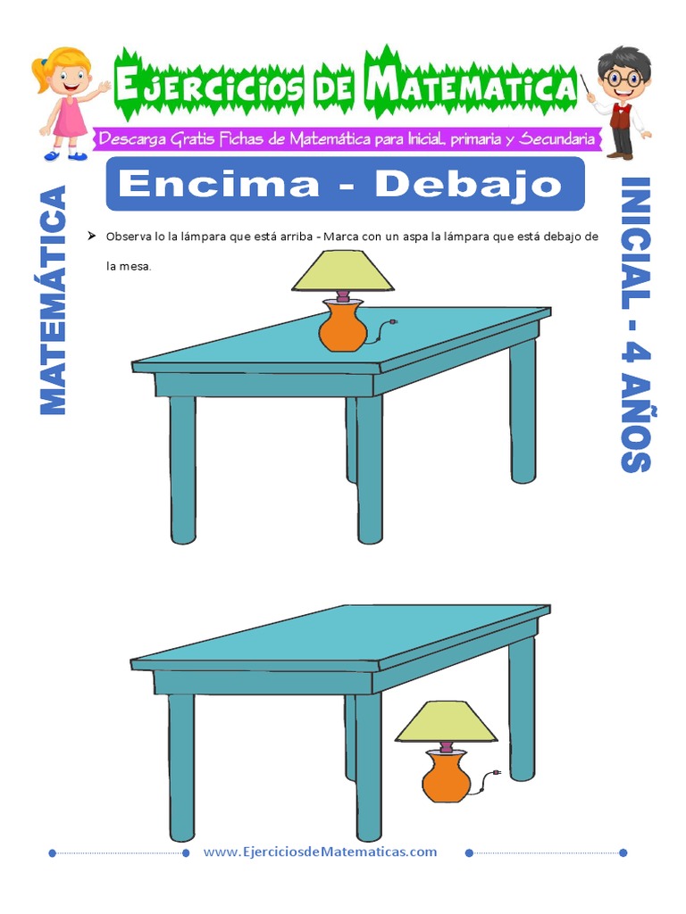 Actividades de Encima y Debajo para Niños de 4 Años | PDF