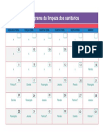 CALENDARIO DE LIMPEZA BANHEIROS