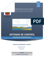 Criterio de Nyquist para determinar la estabilidad de un sistema en lazo cerrado