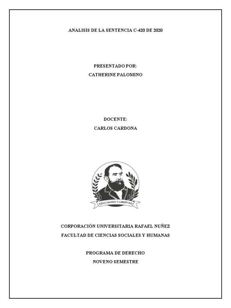 Analisis de La Sentencia C-420 de 2020 | PDF | Debido al proceso