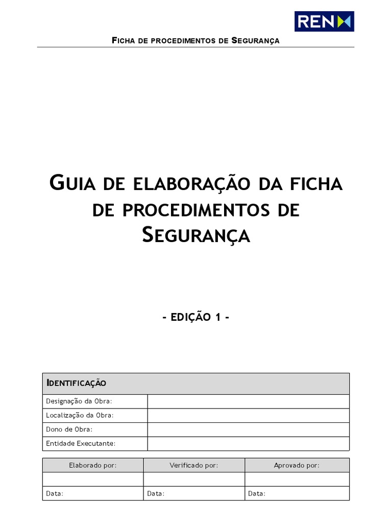 Guia de Elaboracao Da Ficha de Procedimento de Seguranca - Cleaned ...