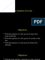 Equation of a Line Formulas