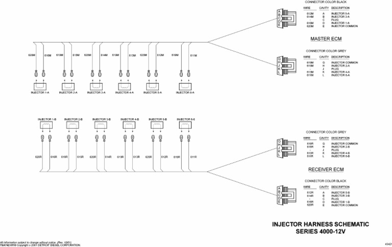Serie 4000 12V Injector Harness Schematic | PDF
