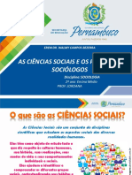 As Ciências Sociais e Os Primeiros Sociólogos-1 PDF