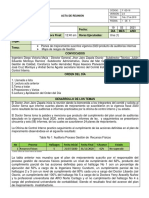 Acta No 03 Planes de Mejoramiento Auditorias y Mapas de Riesgo