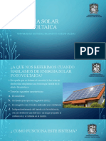 Energía Solar Fotovoltaica Trabajo Diapositivas