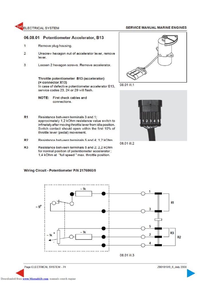 Potentiometer Accelerator, B13 | PDF