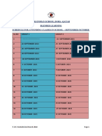 MES Indian School Qatar Blended Learning Class Schedule