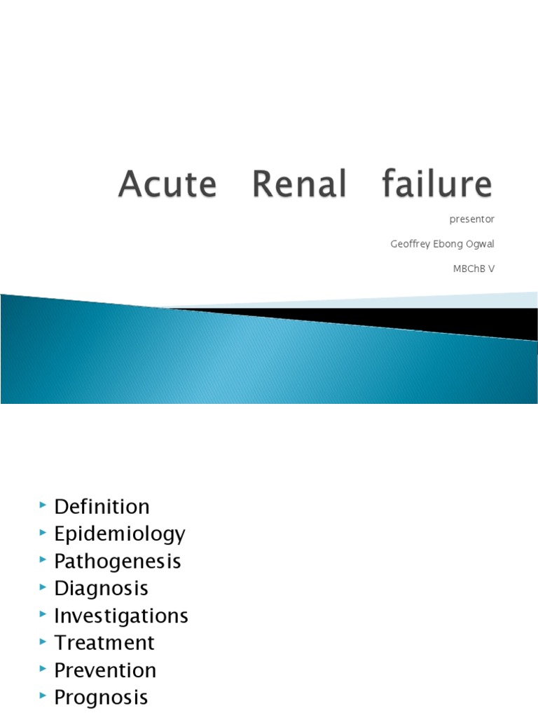 Acute Renal Failure in Children: Overview | PDF | Kidney | Diseases And ...