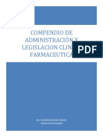 Compendio de administración y legislación clínico farmacéutica