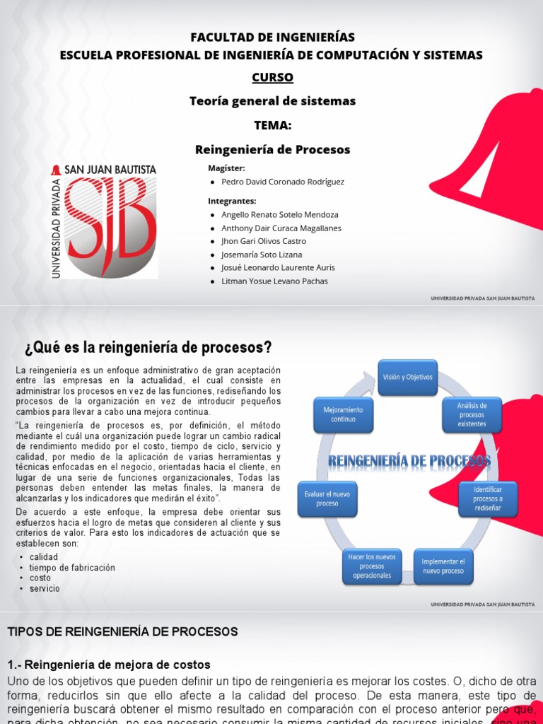 Reingeniería de Procesos PDF Business Economias