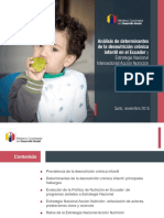 1ecuador Ministra Mcds - Analisis Determinantes Desnutricion Cronica Infantil - Estrategia Accion Nutricion PDF