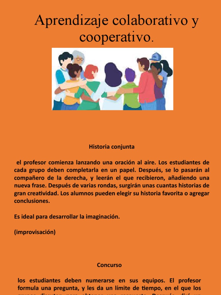Colaborativo y Cooperativo | PDF | Aprendizaje | Maestros