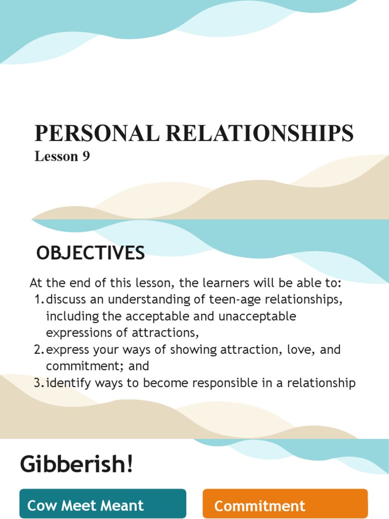 Personal Development - Lesson 8.1 | PDF | Romance (Love) | Love