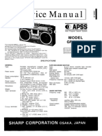 Sharp GF-9292X Radio Cassette Recorder Service Manual