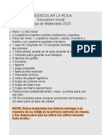 Lista de Materiales 2023