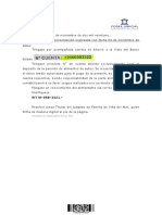 Cuenta bancaria para depósito de pensión de alimentos